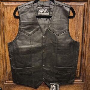 Black Leather Vest